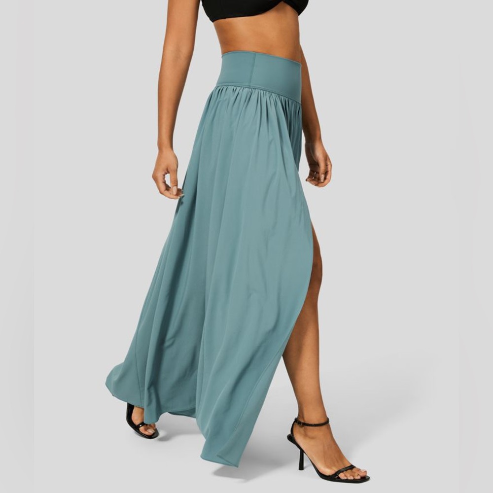 Halara Breezeful™ High Waisted Plicated Split 2-in-1 Maxi Skirt